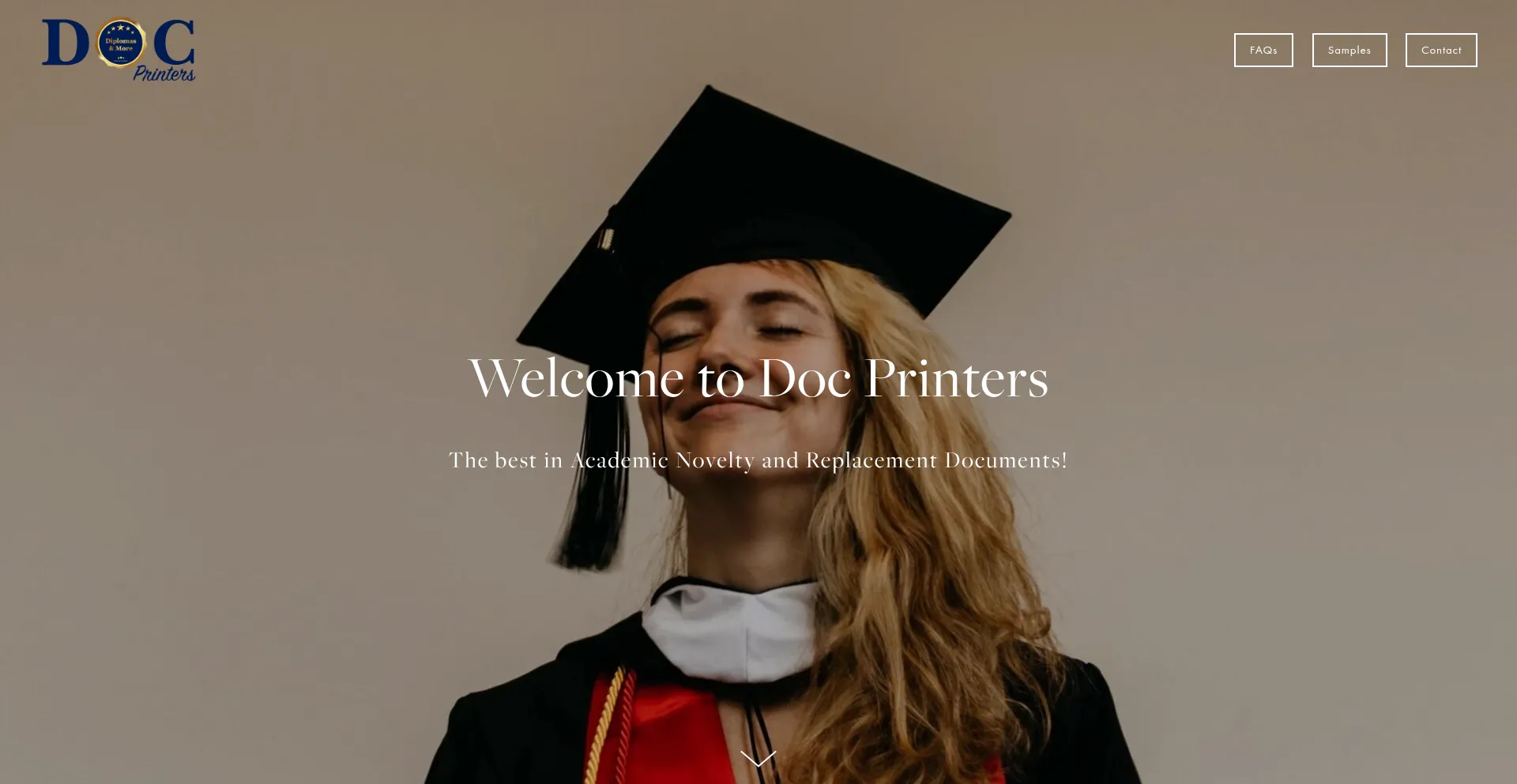 Website screenshot of Docprinters.com