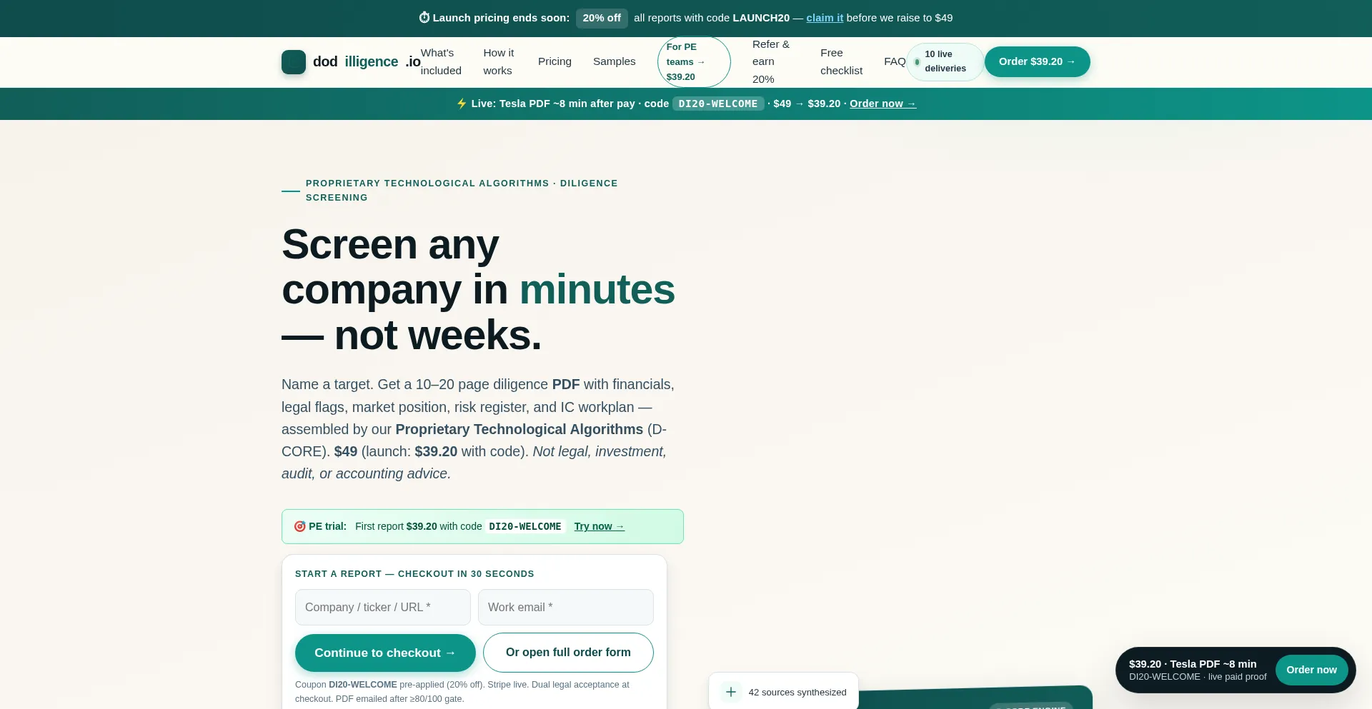Dodilligence.io