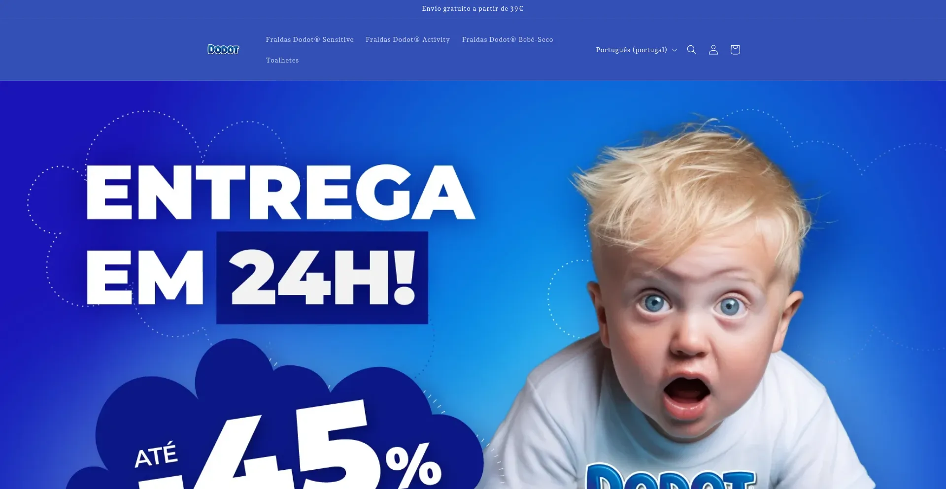 Website screenshot of Dodot-eu.shop