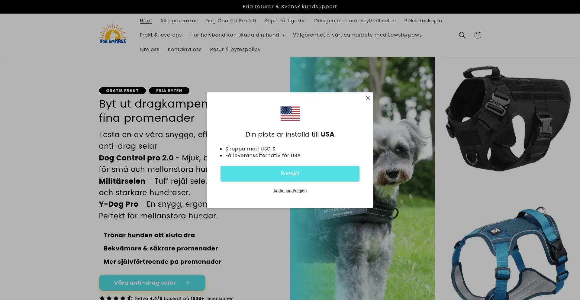 Website screenshot of Dogempires.com