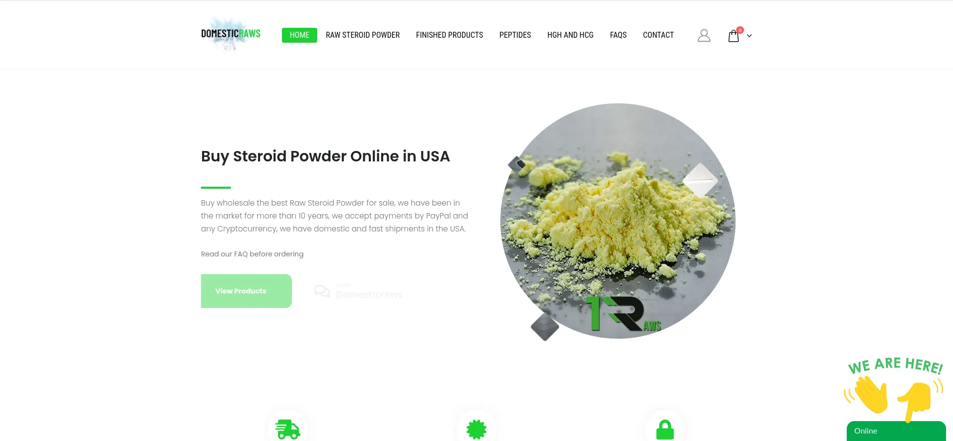 Website screenshot of Domesticraws.com