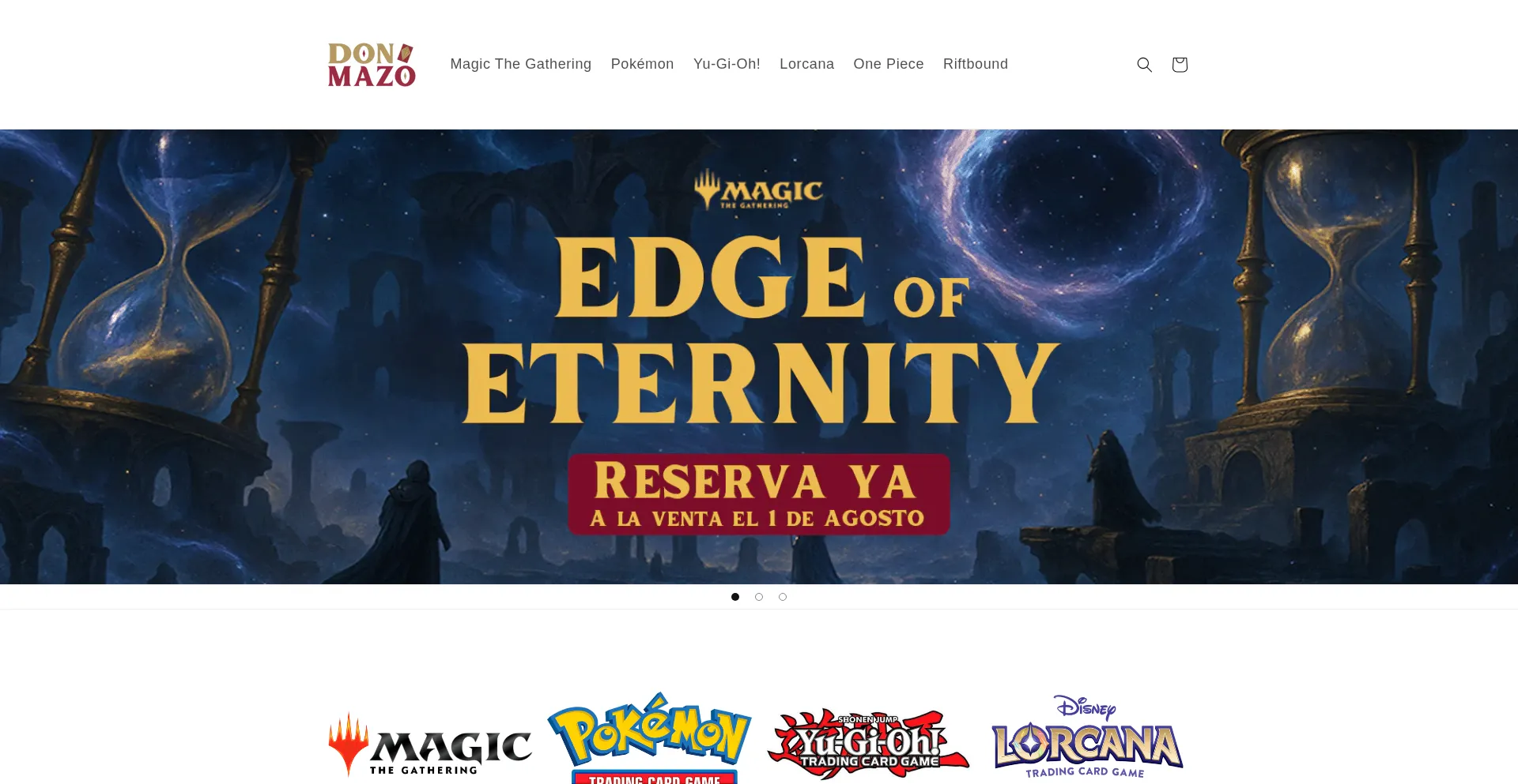 Website screenshot of Donmazo.com