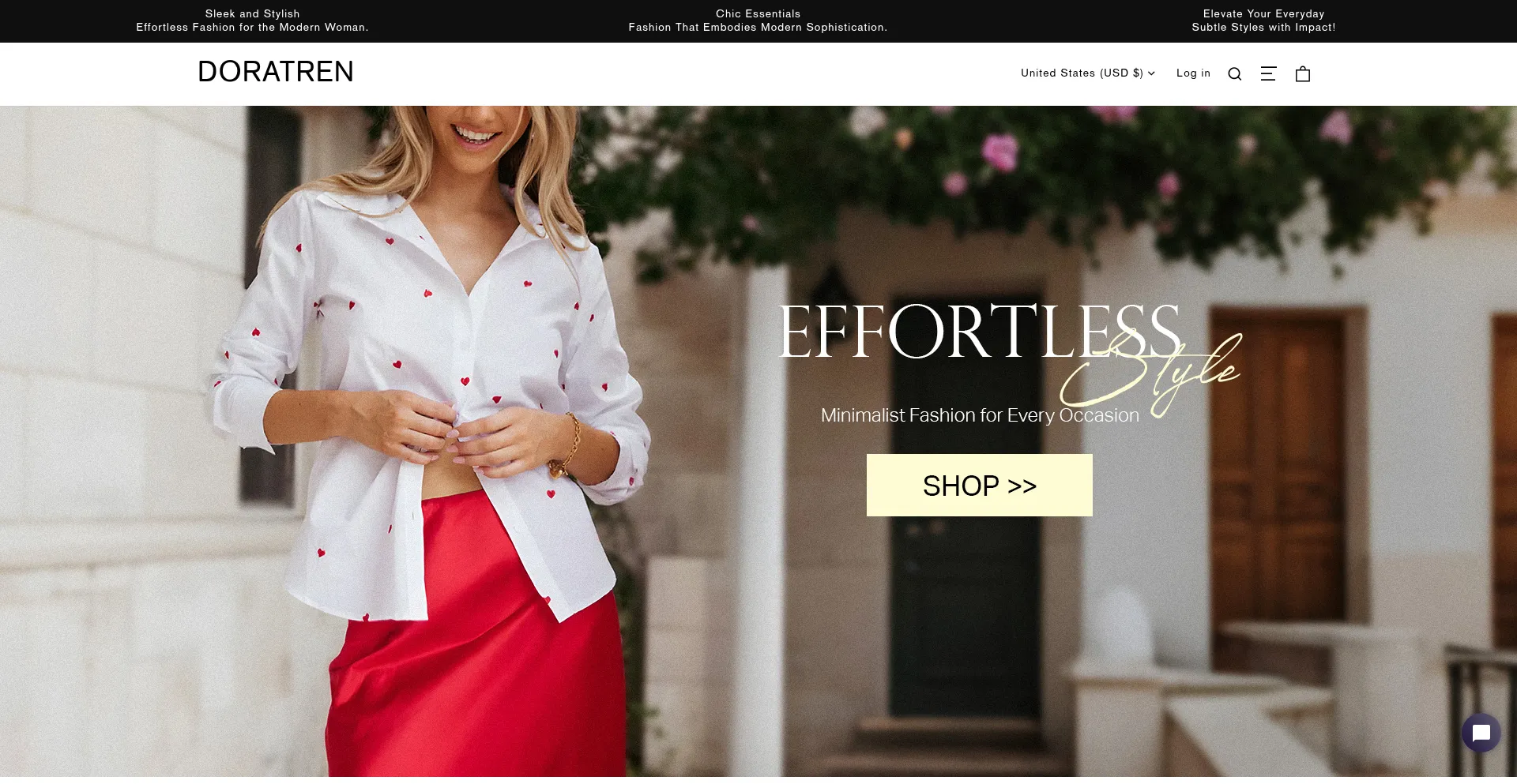 Website screenshot of Doratren.com