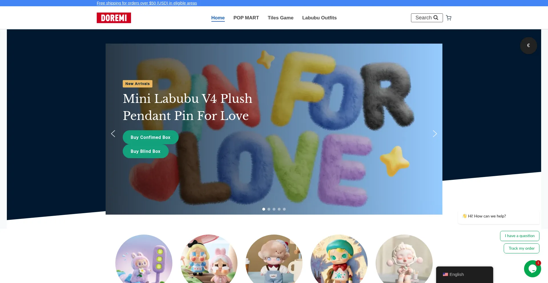 Website screenshot of Doremimall.com