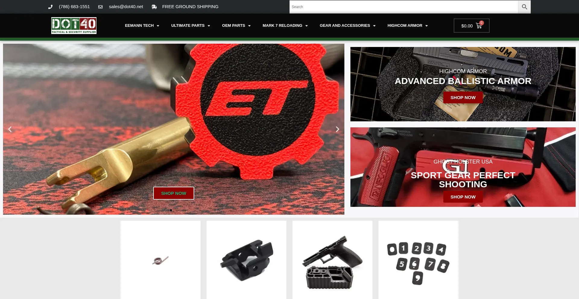 Website screenshot of Dot40.net