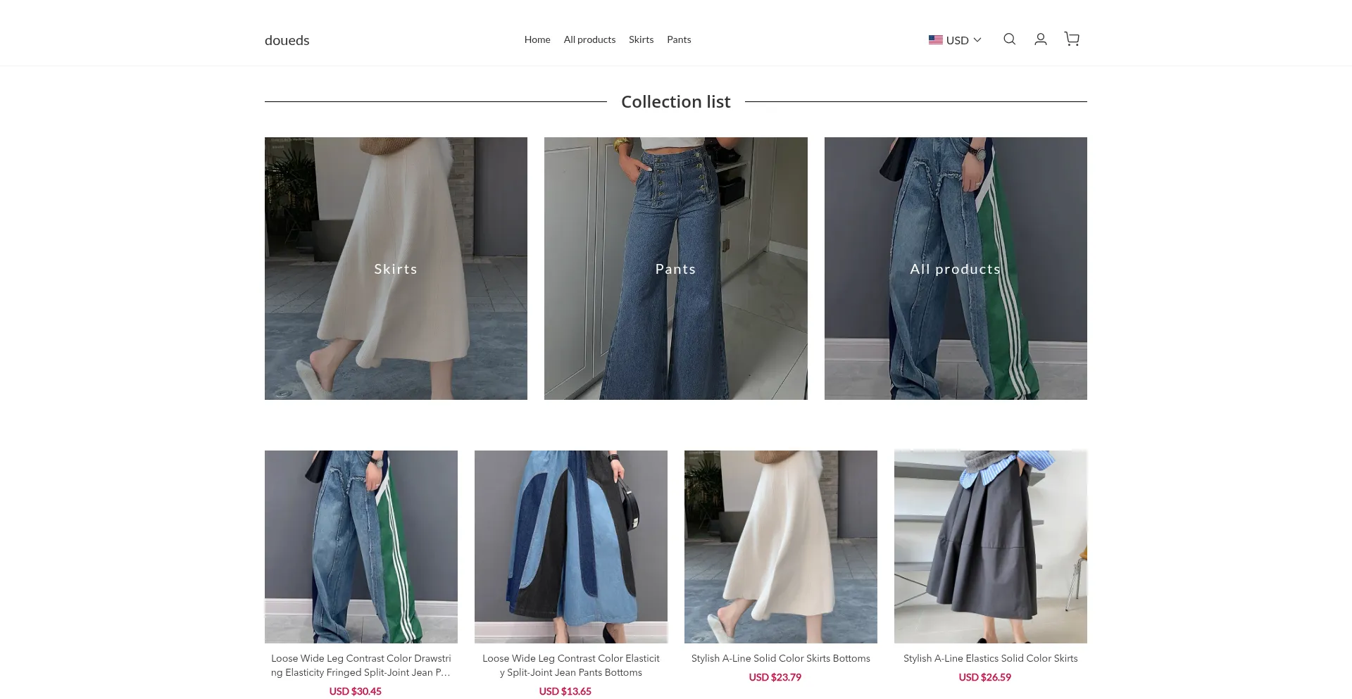 Website screenshot of Doueds.com