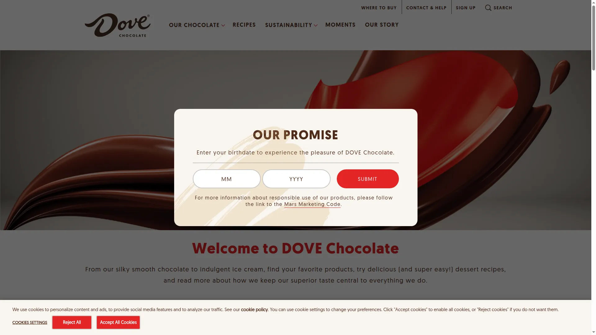 Dovechocolate.com