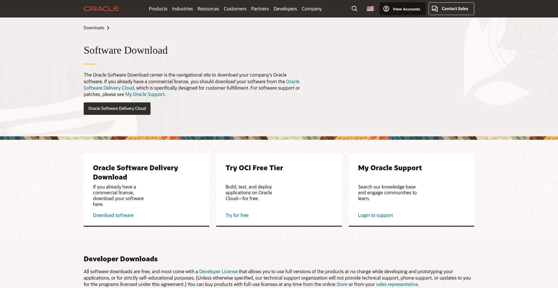 Website screenshot of Download.virtualbox.org