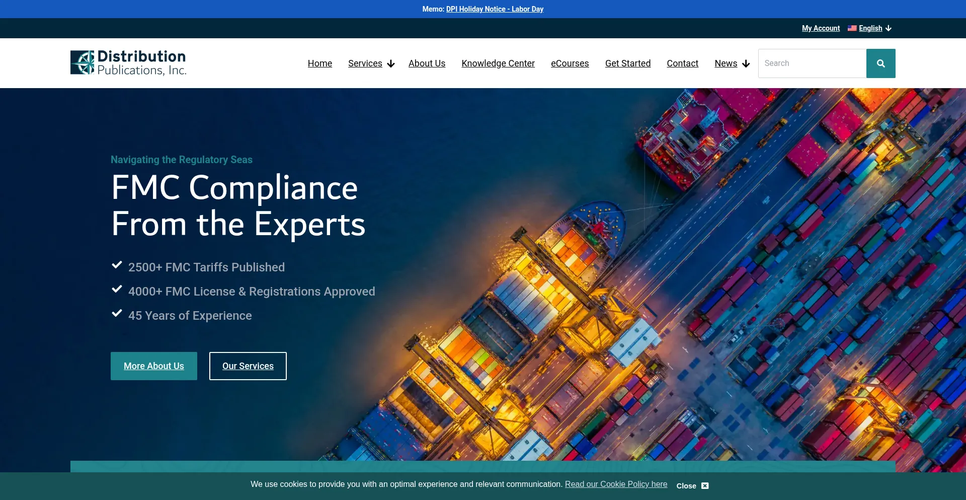 Website screenshot of Dpiusa.com