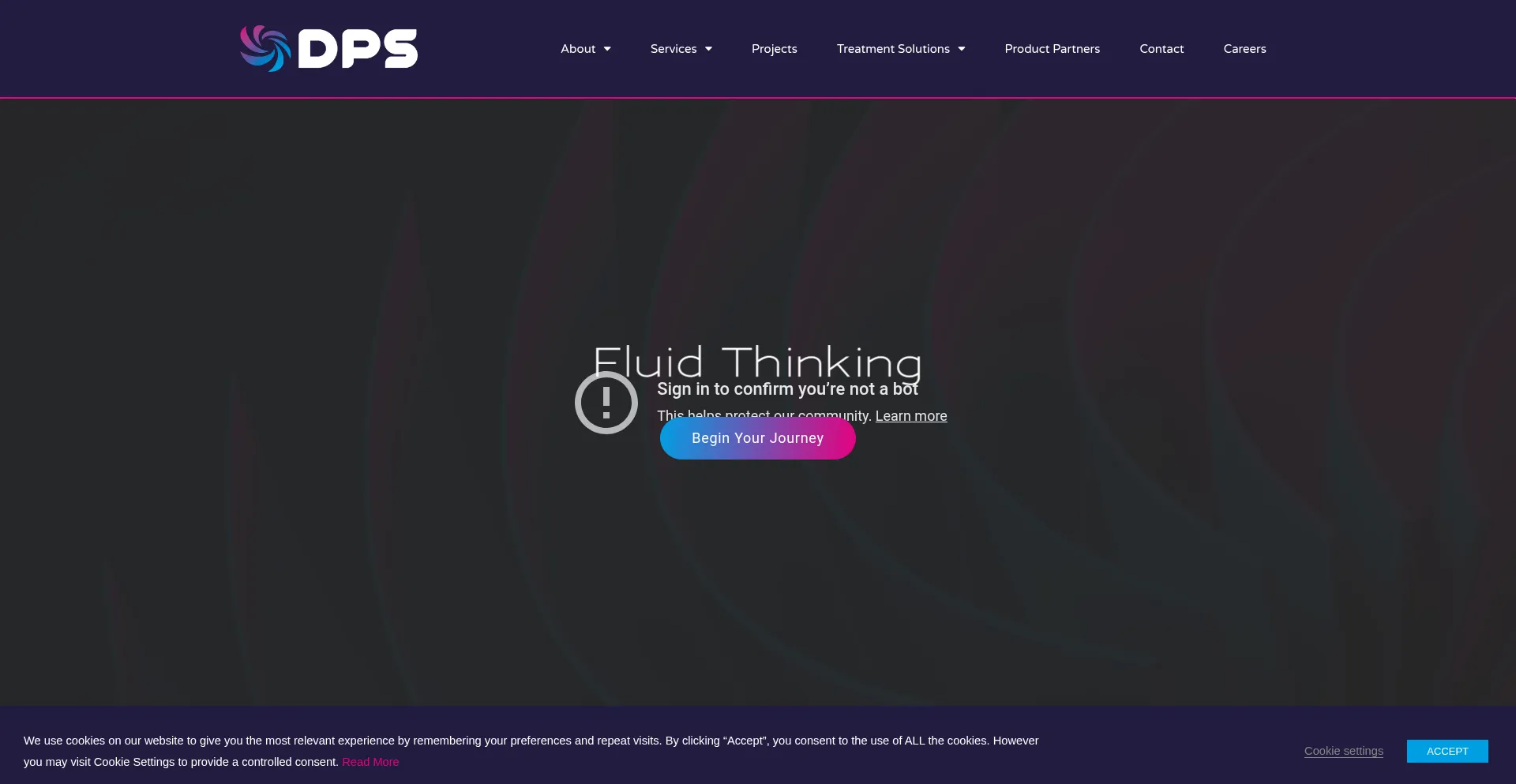 Website screenshot of Dpswater.com