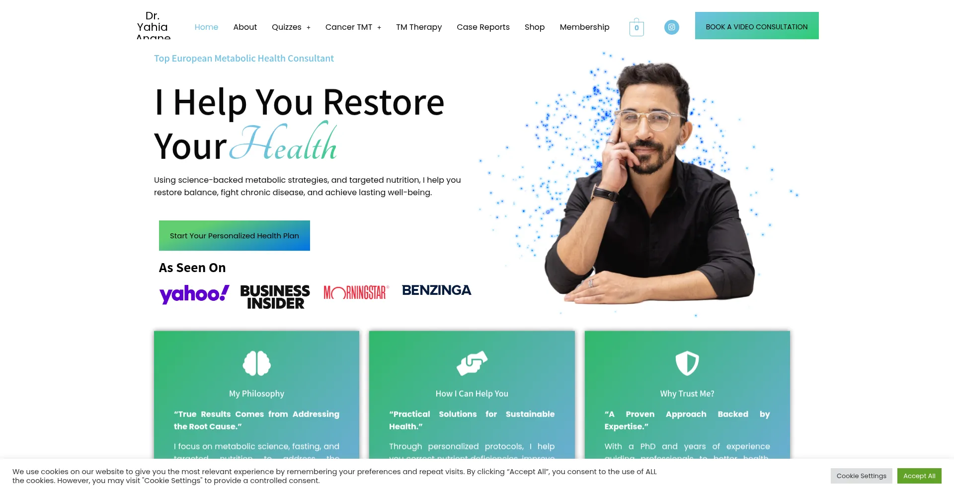 Website screenshot of Drananeyahia.com