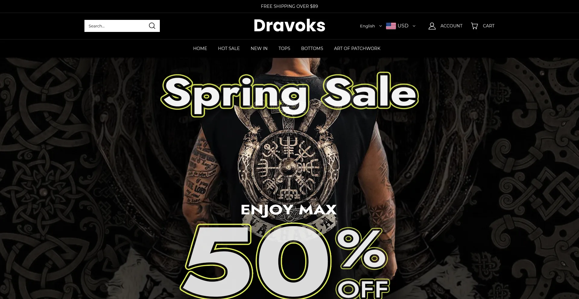 Website screenshot of Dravoks.com