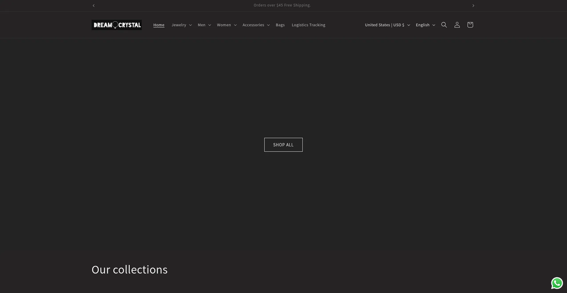Website screenshot of Dreamcry.com