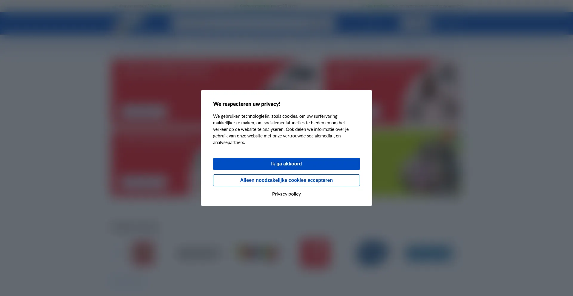 Website screenshot of Dreamland.be