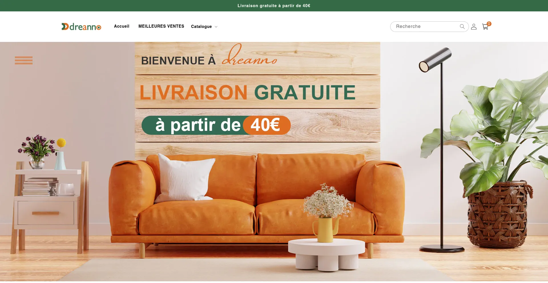 Website screenshot of Dreanno.com