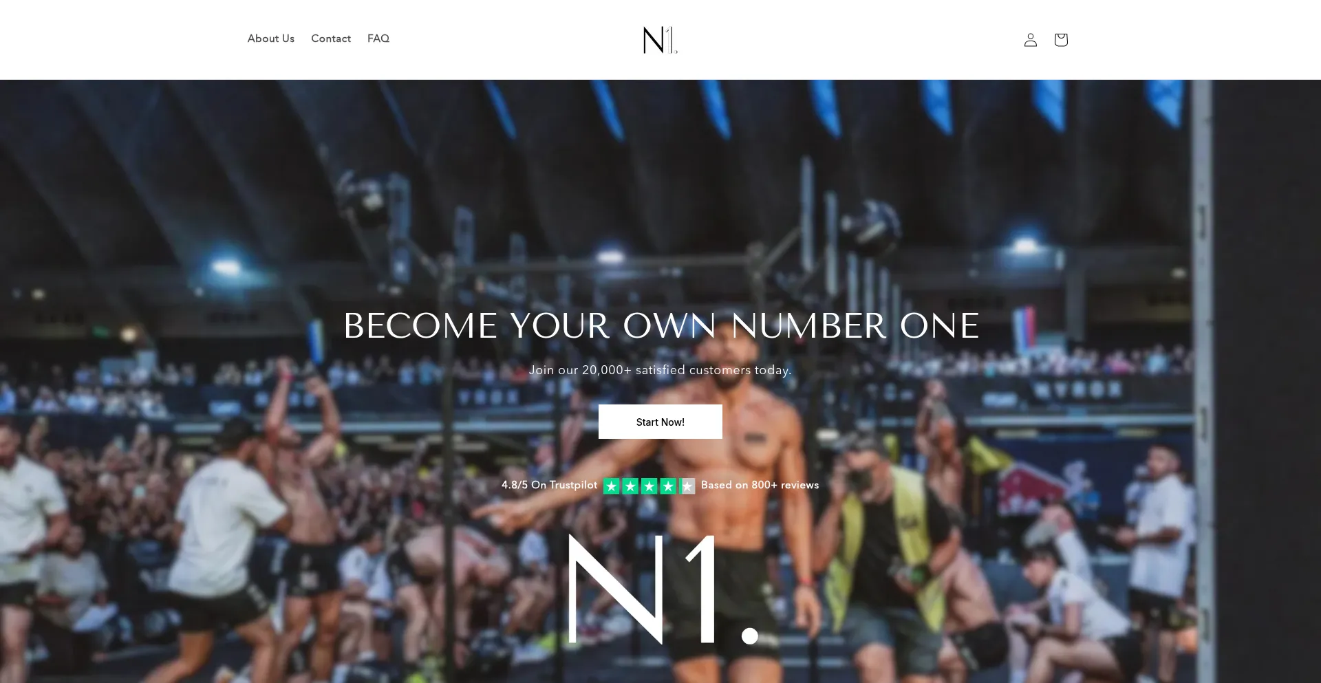 Website screenshot of Drinkn1.com