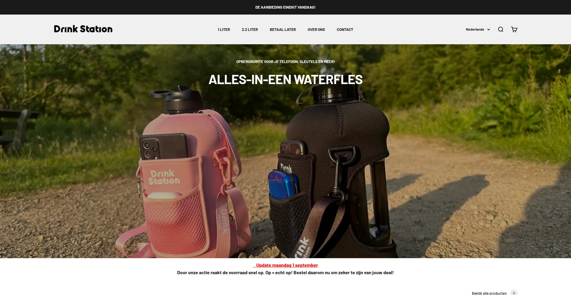 Website screenshot of Drinkstation.nl