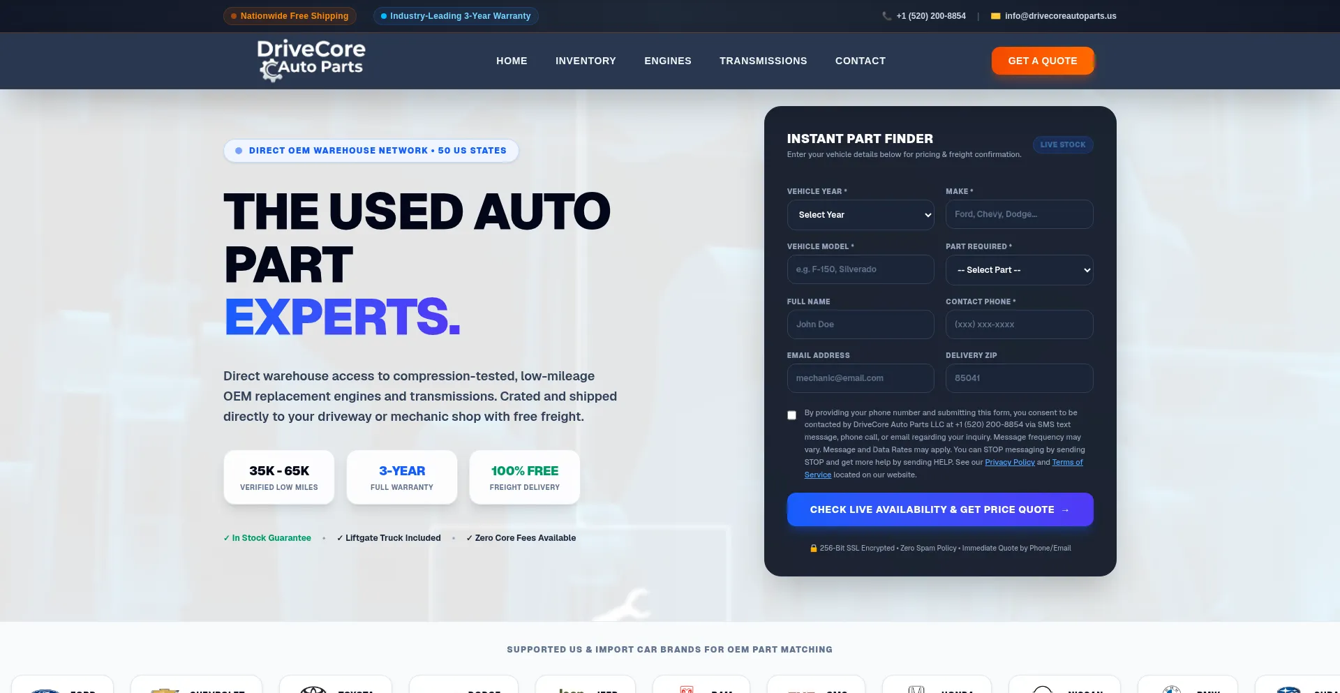 Drivecoreautoparts.us