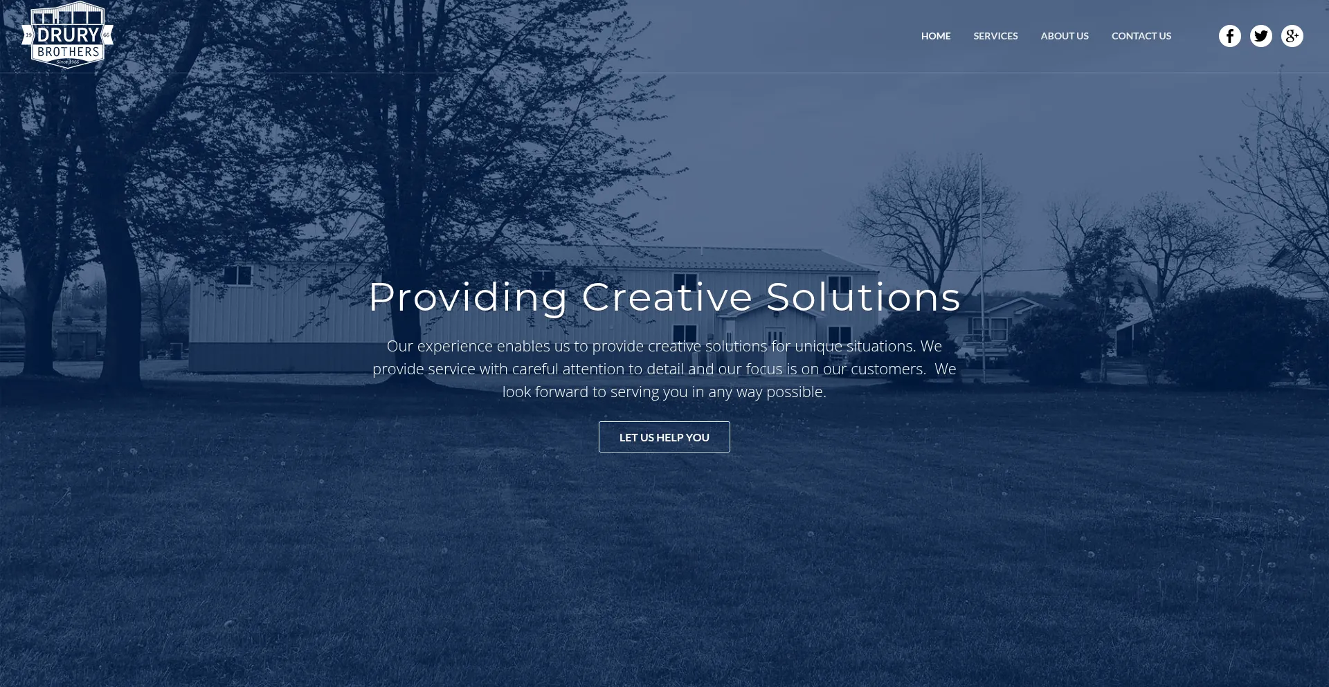 Website screenshot of Drurybrothers.com