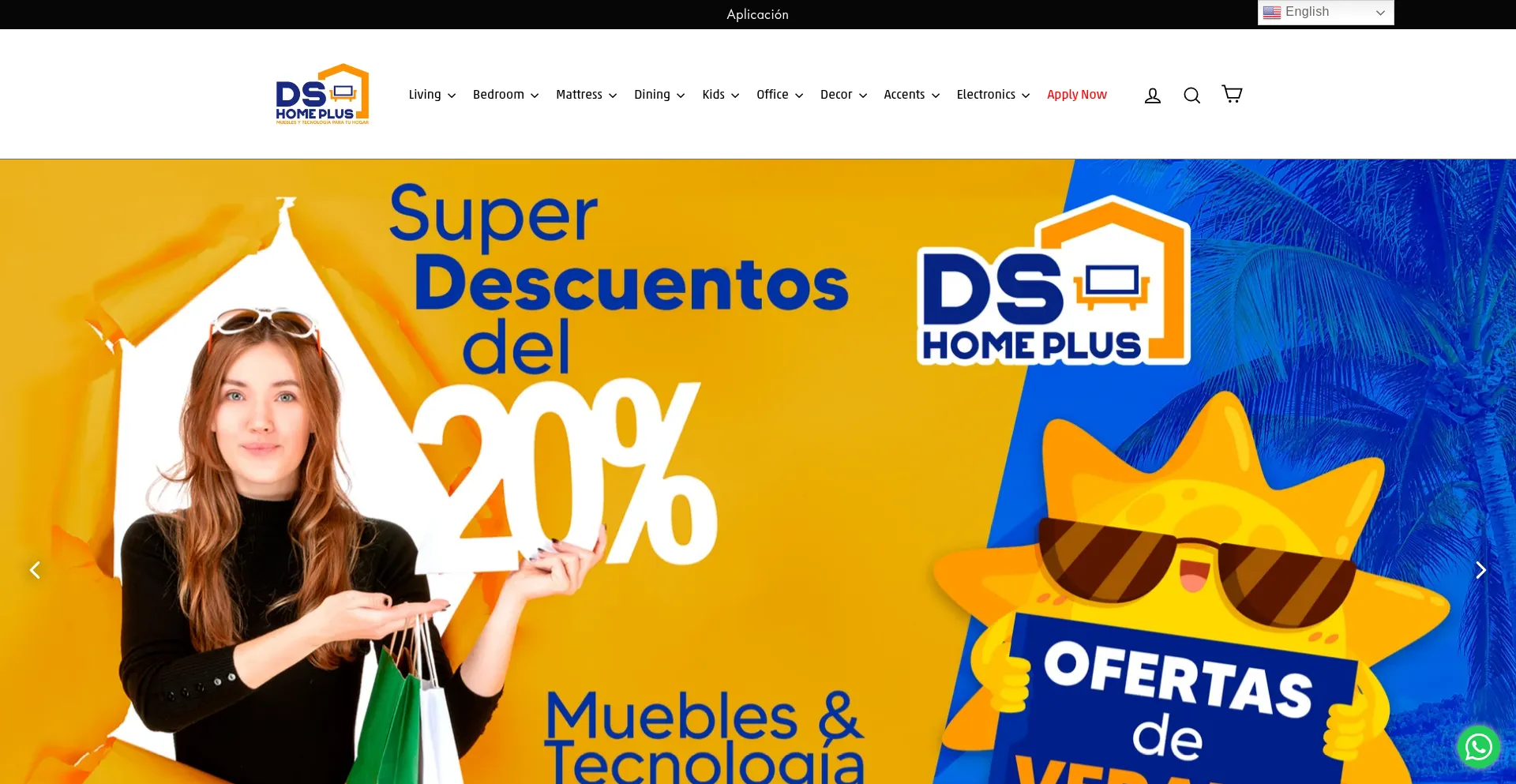 Website screenshot of Dshomeplus.com