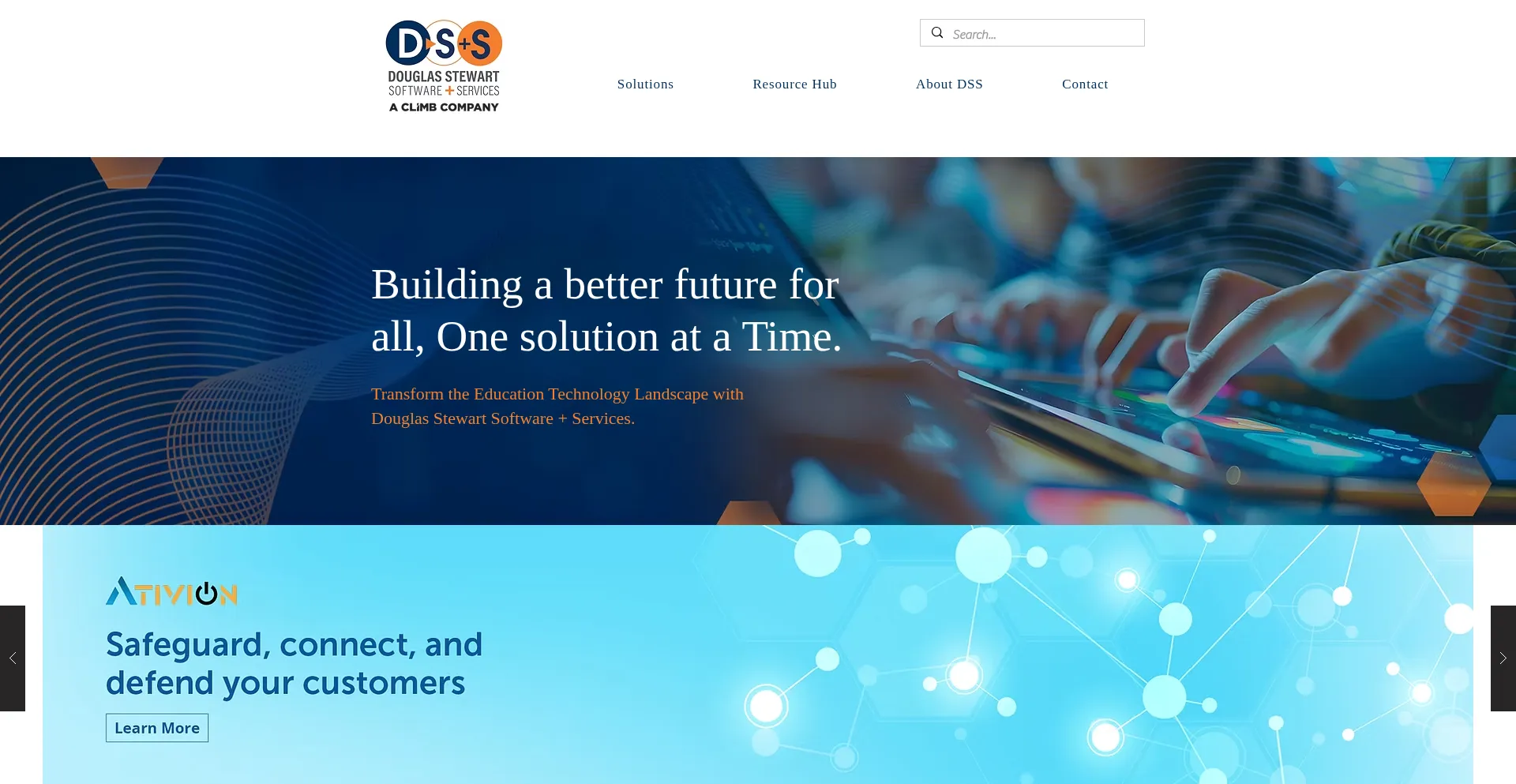 Website screenshot of Dss-edu.com