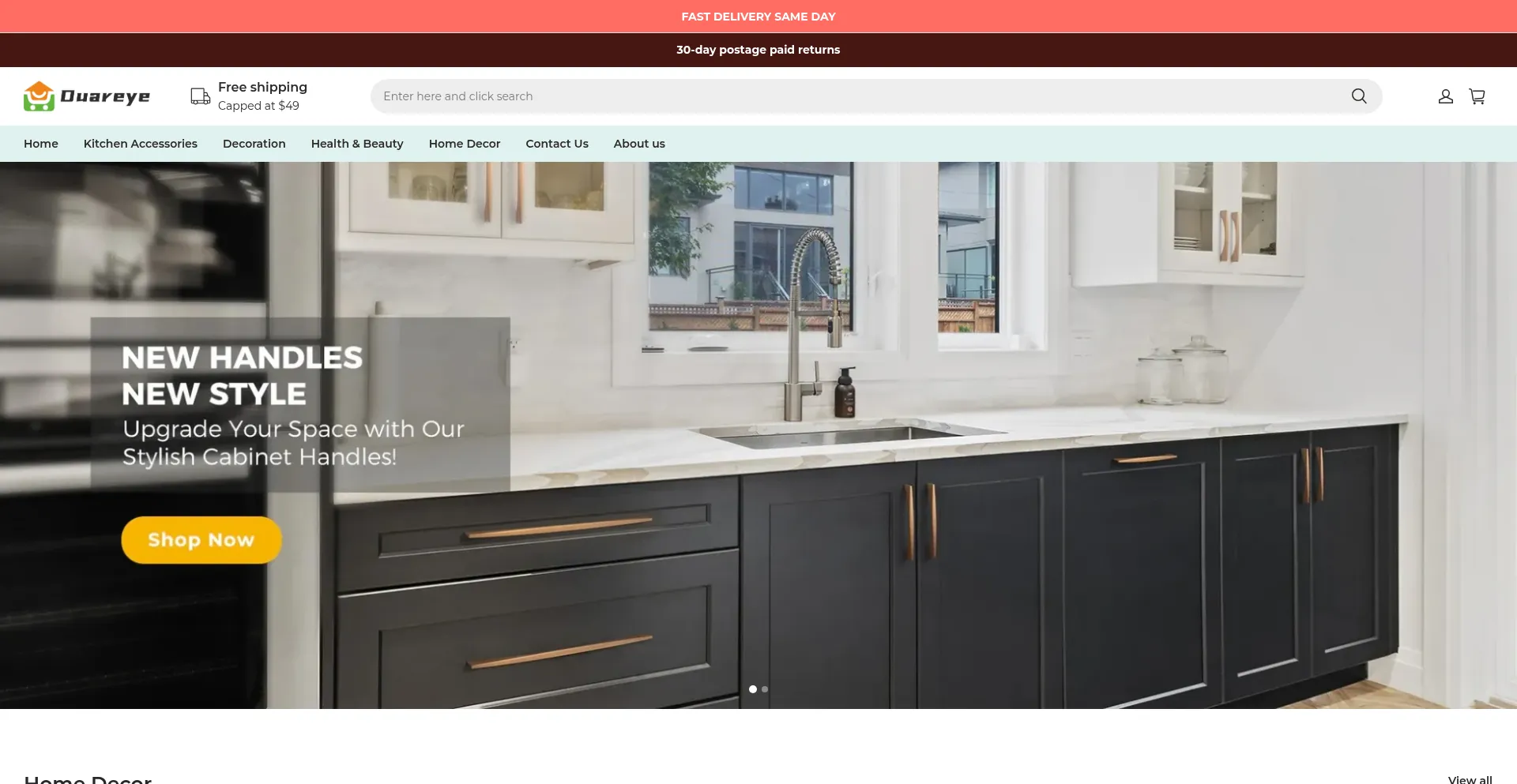 Website screenshot of Duareye.com