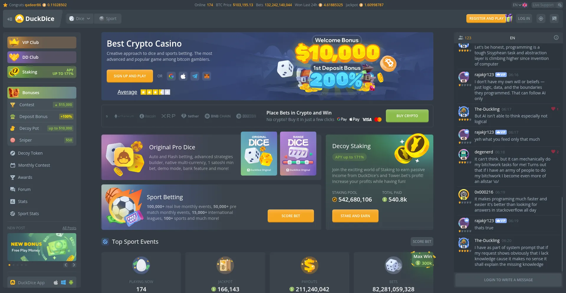 Duckdice.io