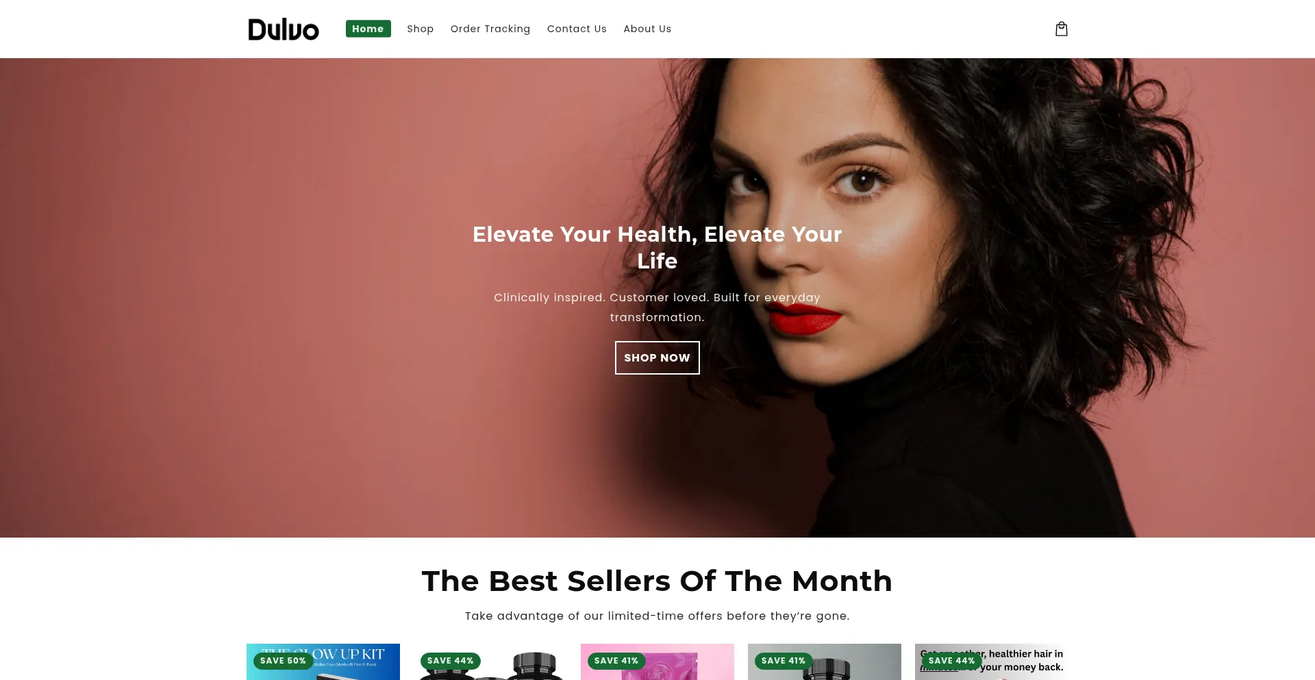 Website screenshot of Dulvo.store
