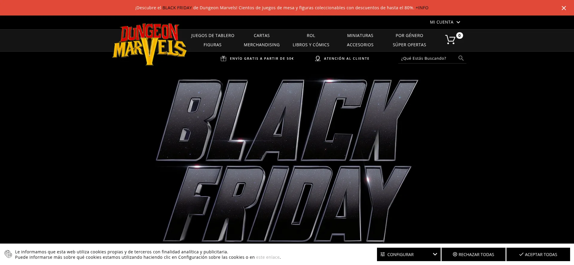 Website screenshot of Dungeonmarvels.com