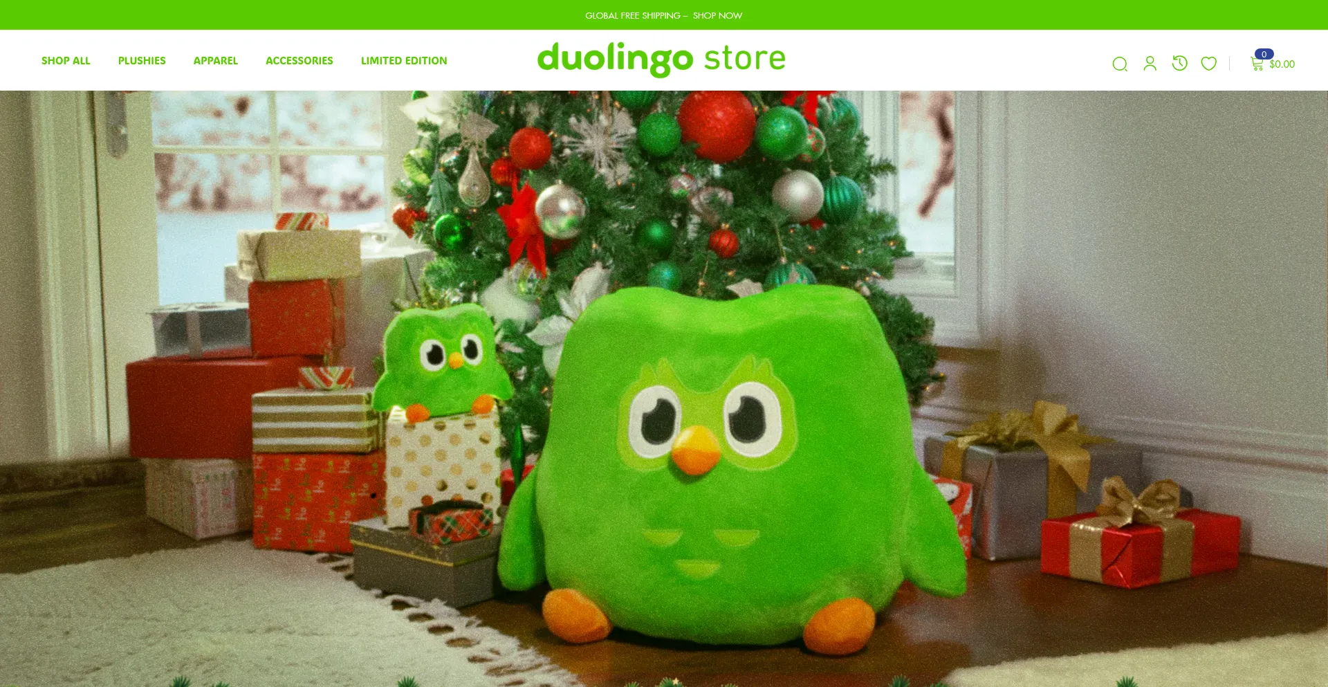 Website screenshot of Duolingofanshop.com