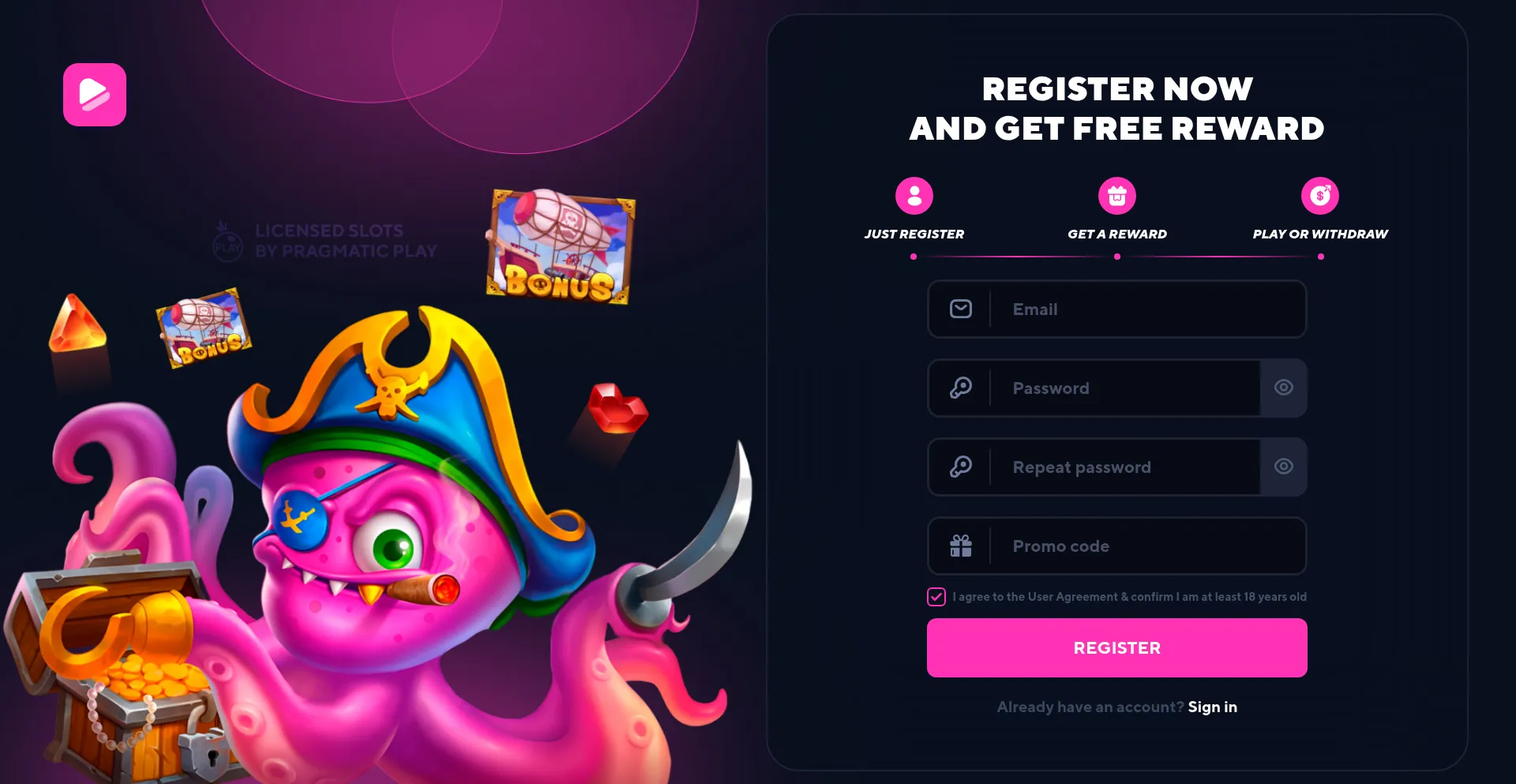 Website screenshot of Dustyslots.us