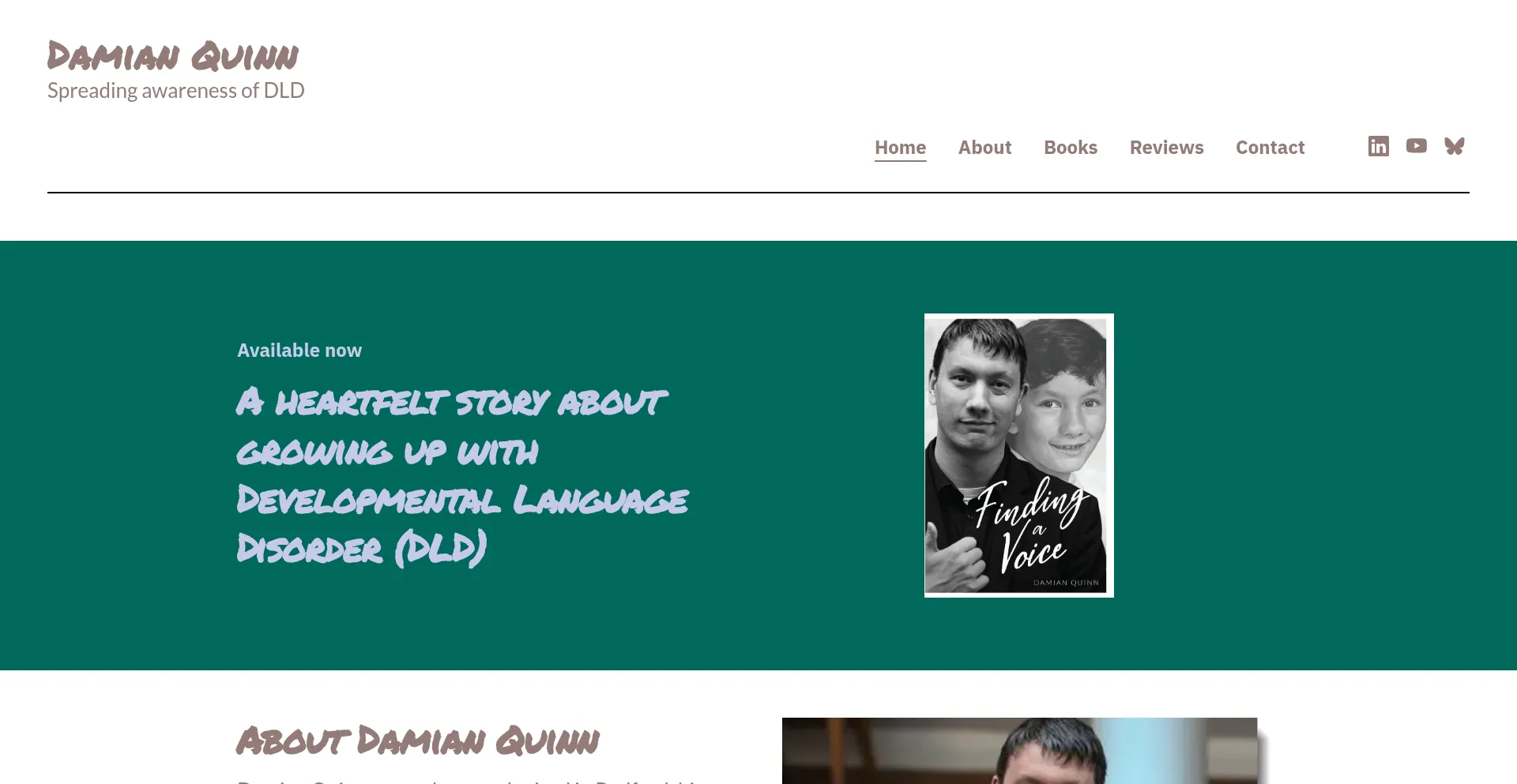 Website screenshot of Dysphasia.co.uk