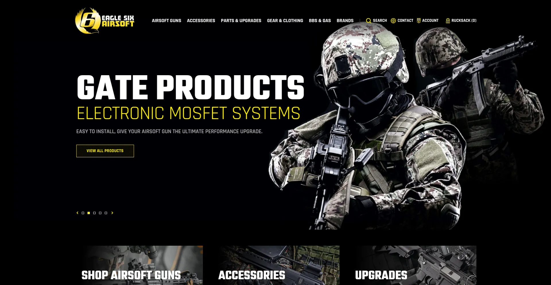 Website screenshot of Eagle6.co.uk