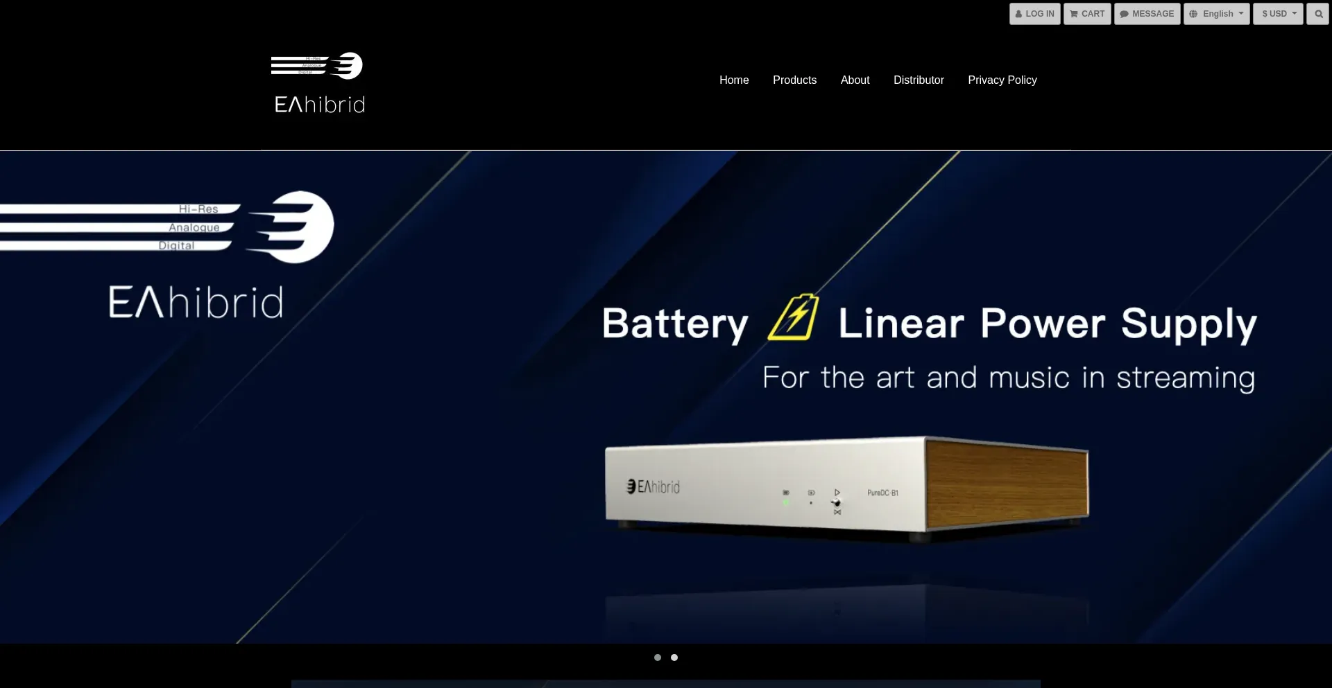 Website screenshot of Eahibrid.com