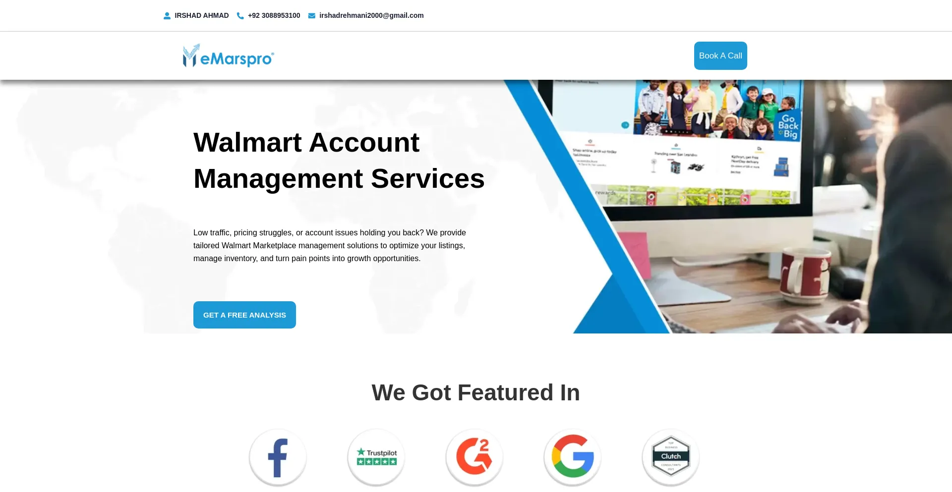 Website screenshot of Eamelecricserv.com