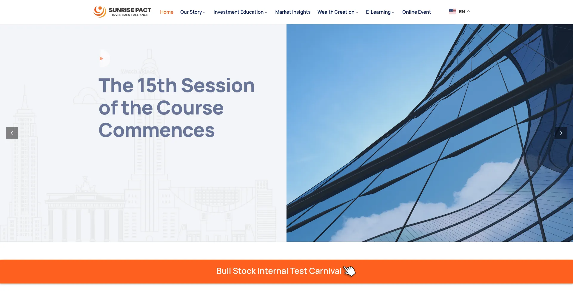 Website screenshot of Earlysunrise.com