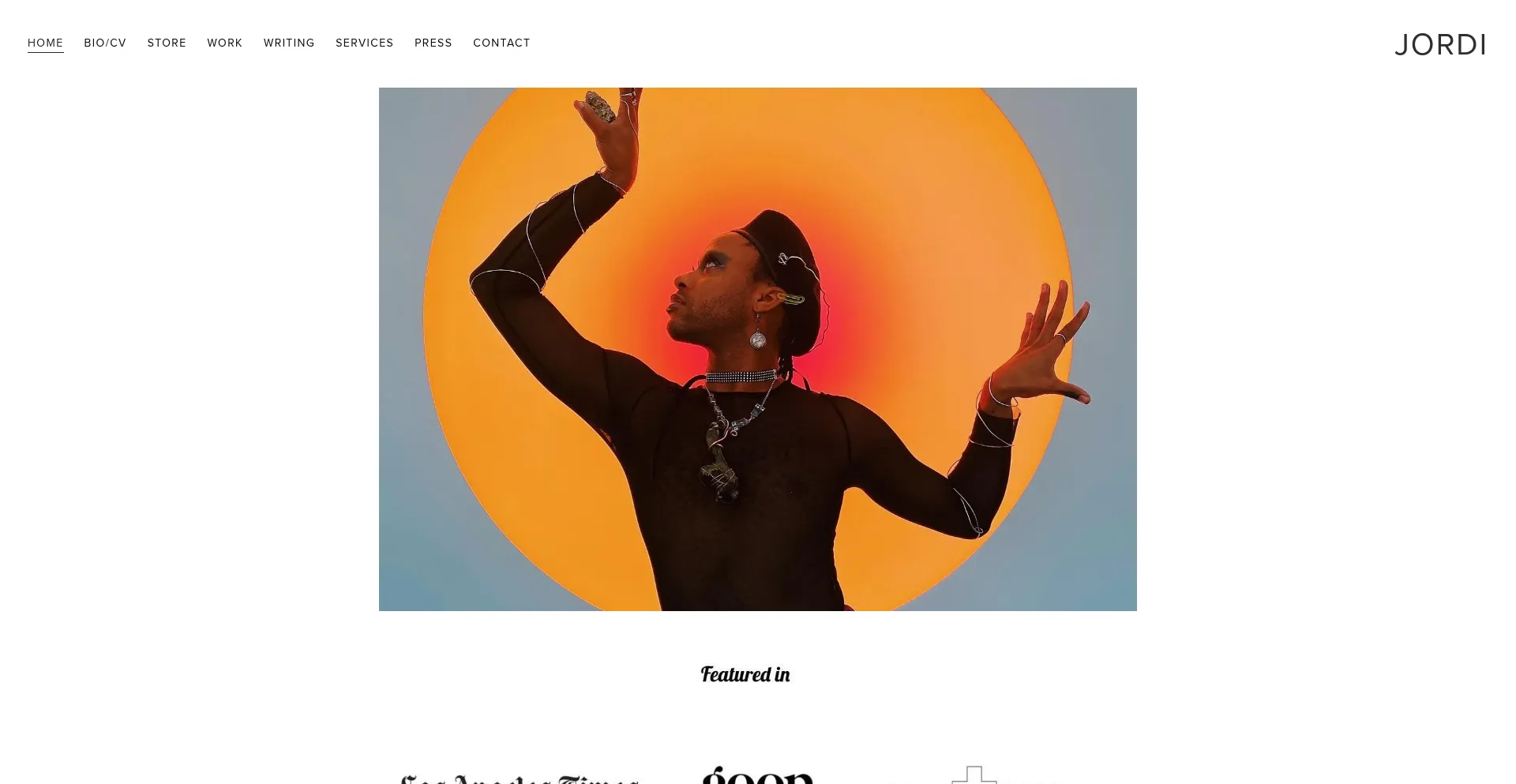 Website screenshot of Earthtojordi.com