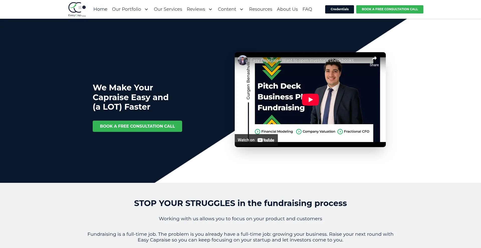 Website screenshot of Easycapraise.com