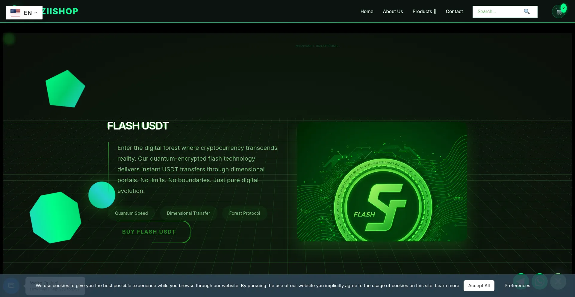 Website screenshot of Eaziishop.shop