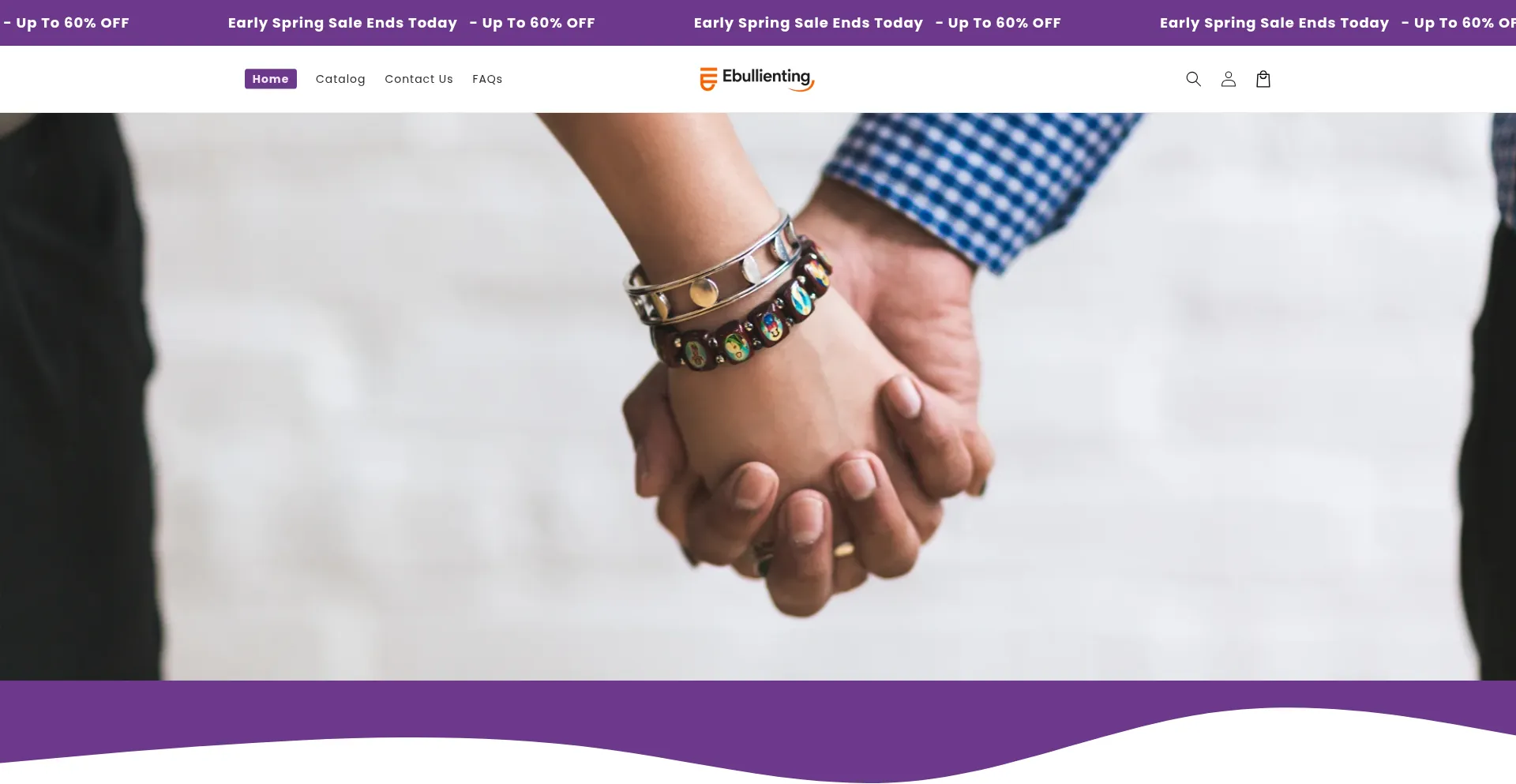 Website screenshot of Ebullienting.com