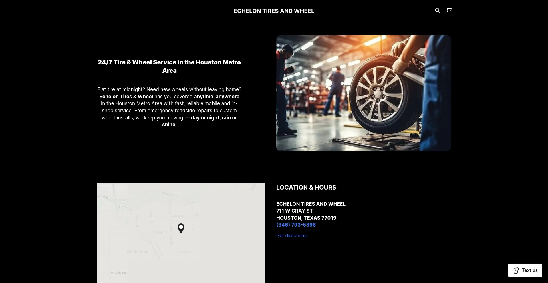 Website screenshot of Echelonwheels.com