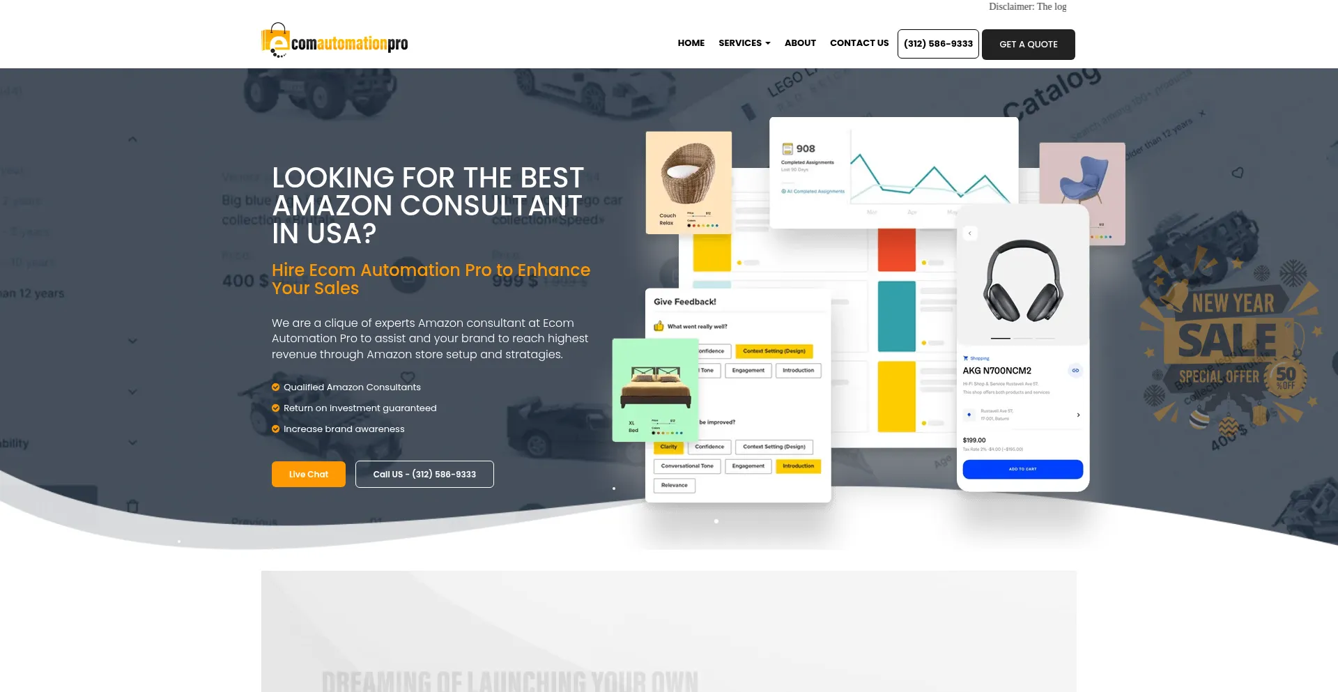Website screenshot of Ecomautomationpro.com