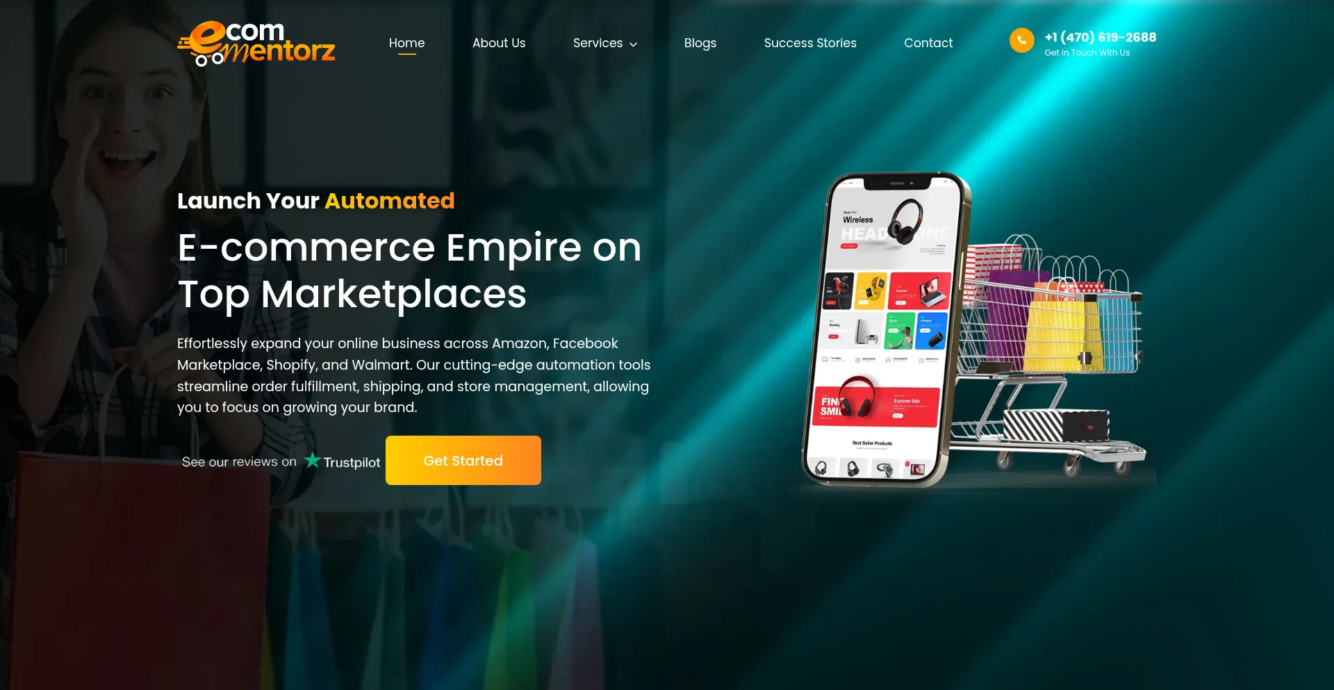 Website screenshot of Ecommentorz.com