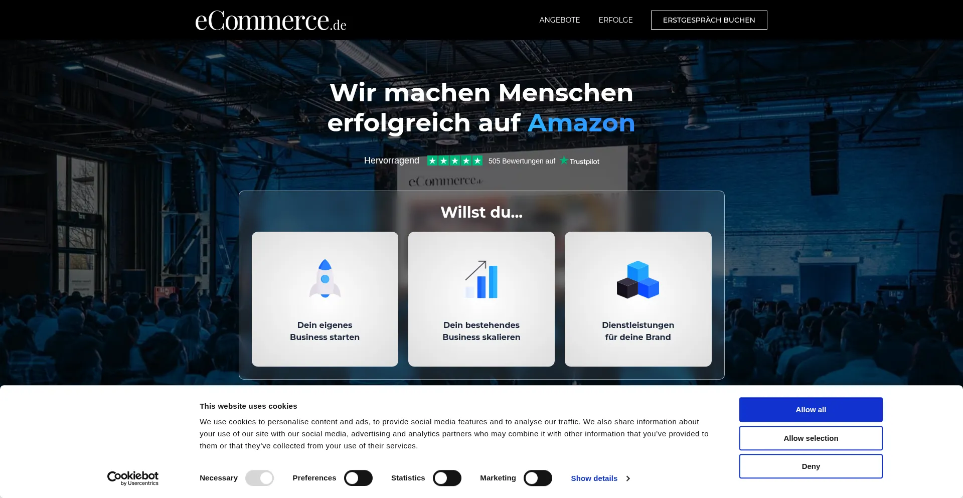 Website screenshot of Ecommerce.de