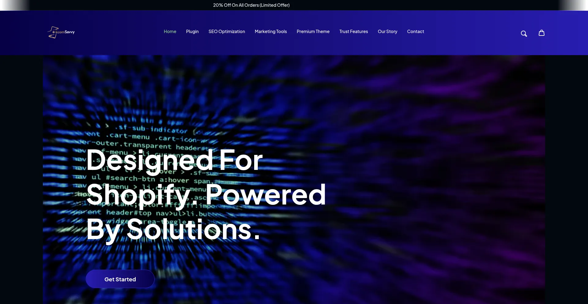 Website screenshot of Ecomsavvy.site