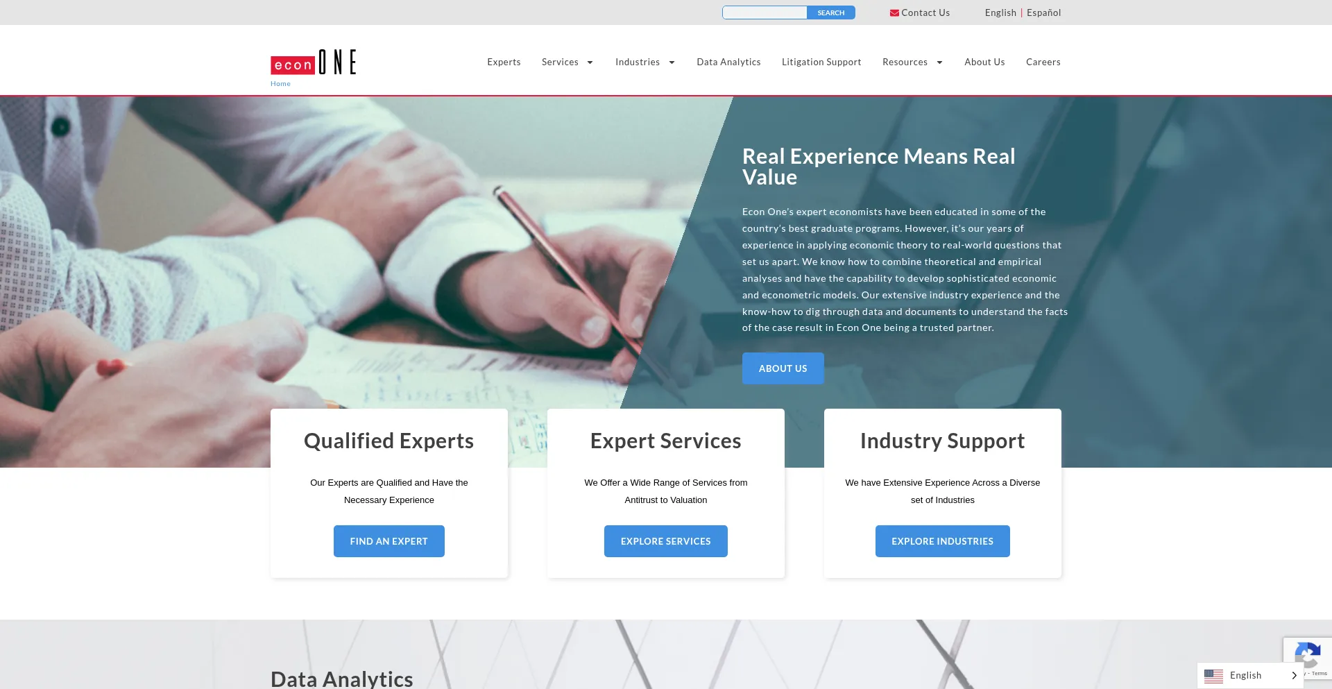 Website screenshot of Econone.com