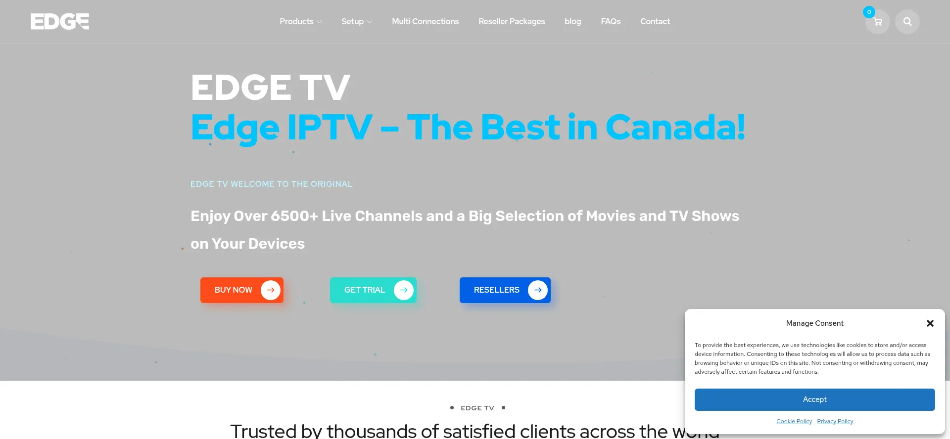 Website screenshot of Edge-tv.ca
