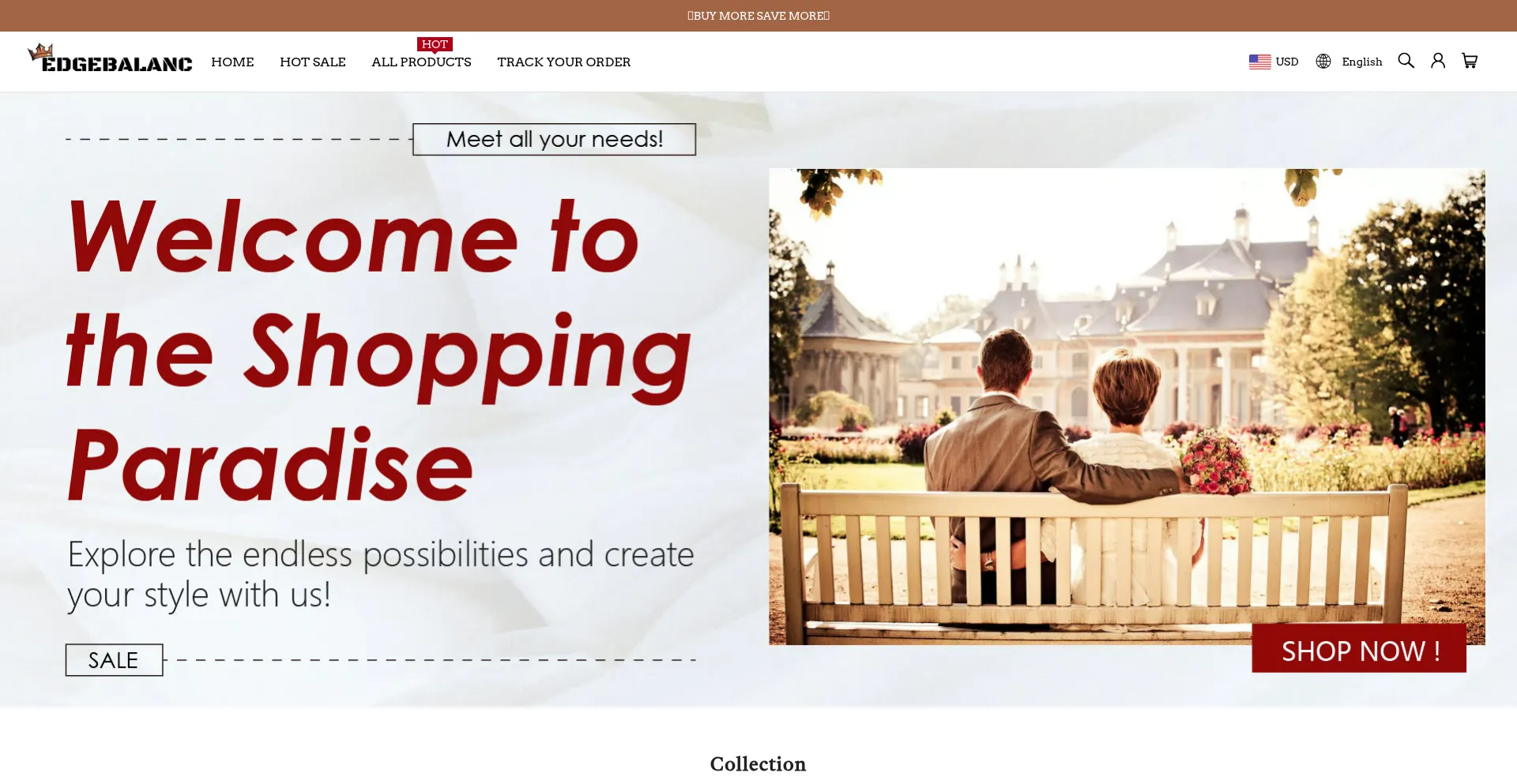 Website screenshot of Edgebalanc.com