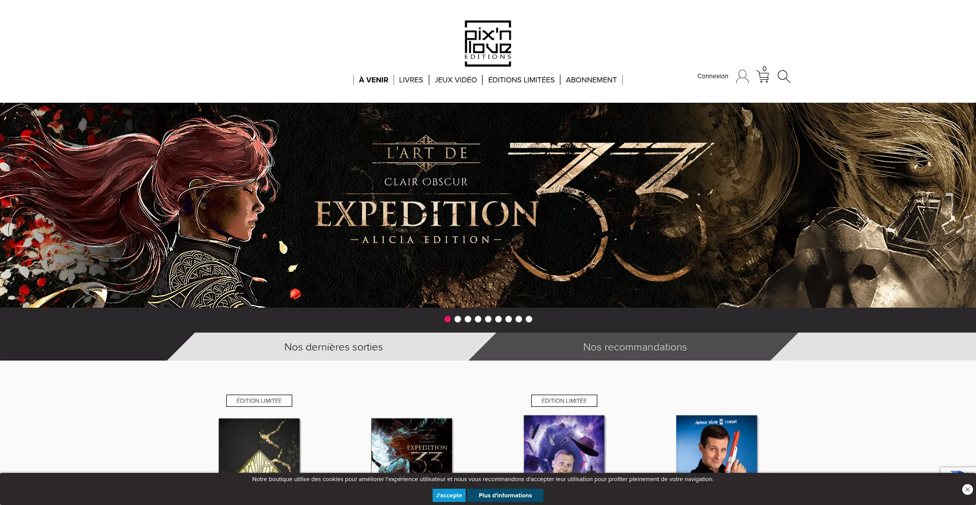 Website screenshot of Editionspixnlove.com