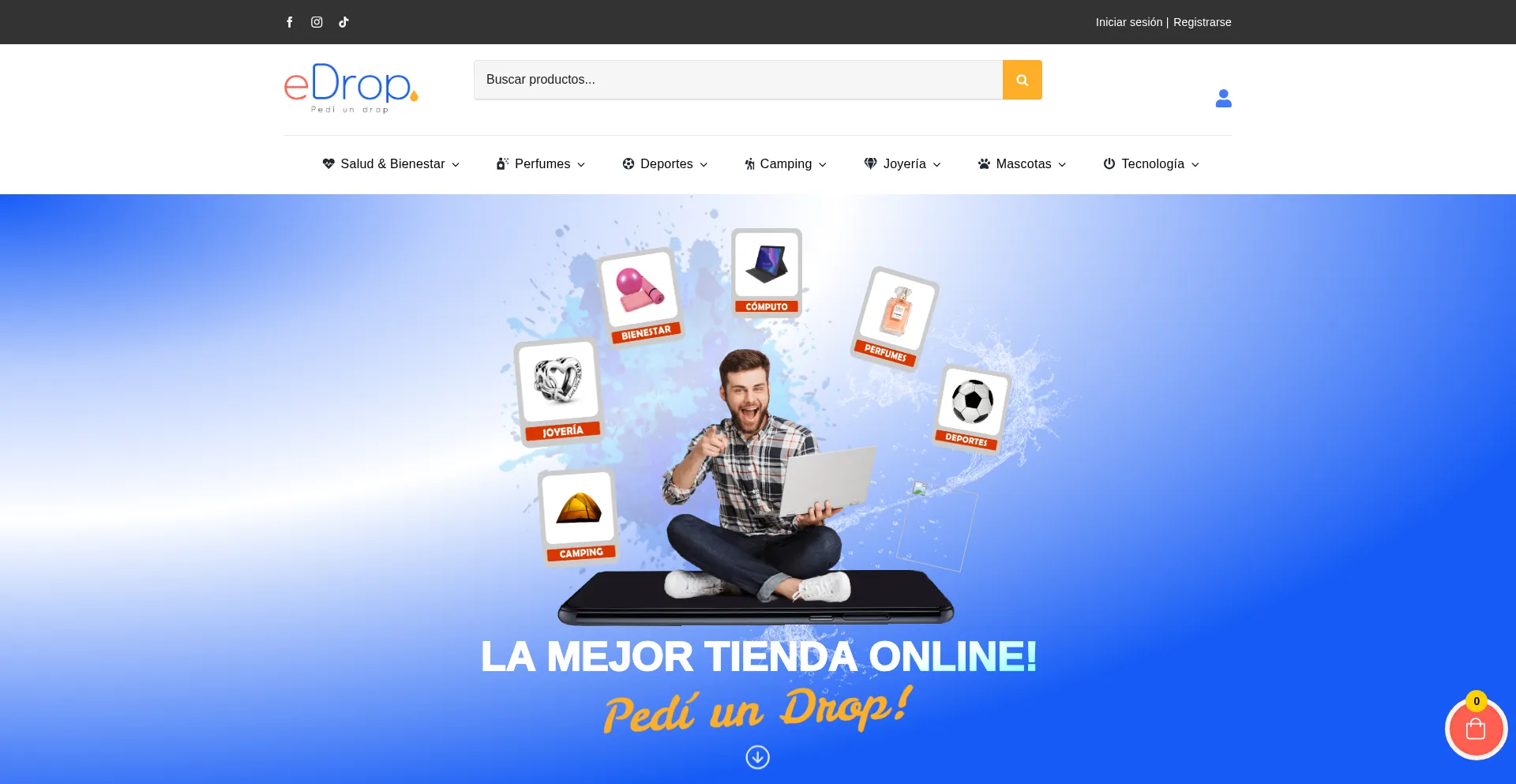 Website screenshot of Edropcr.com